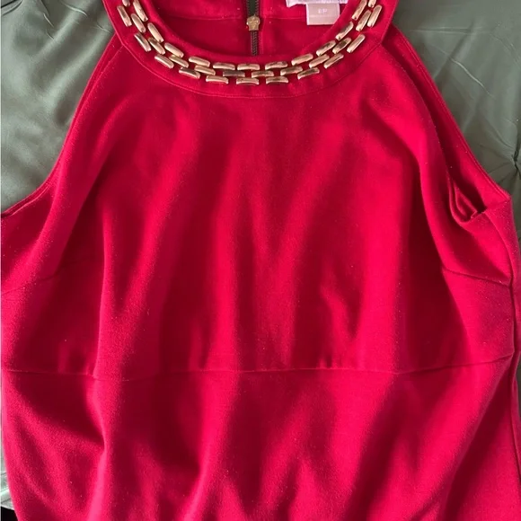 MICHAEL Michael Kors Red Chain-Detail Mini Dress - Picture 10 of 10